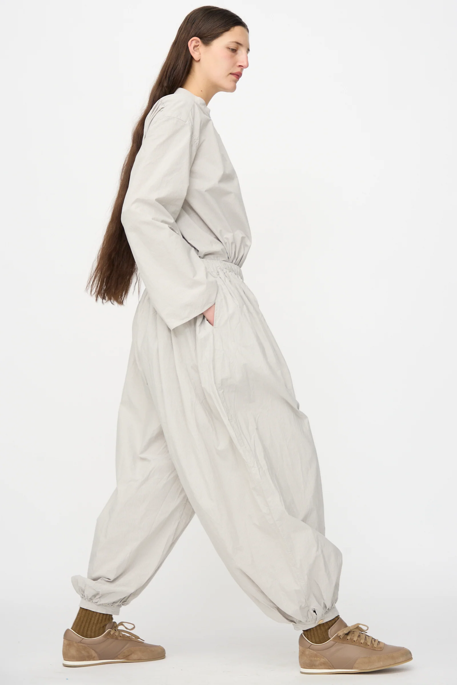 Tamou Trousers in Dusty Stripe Fine - Image 5