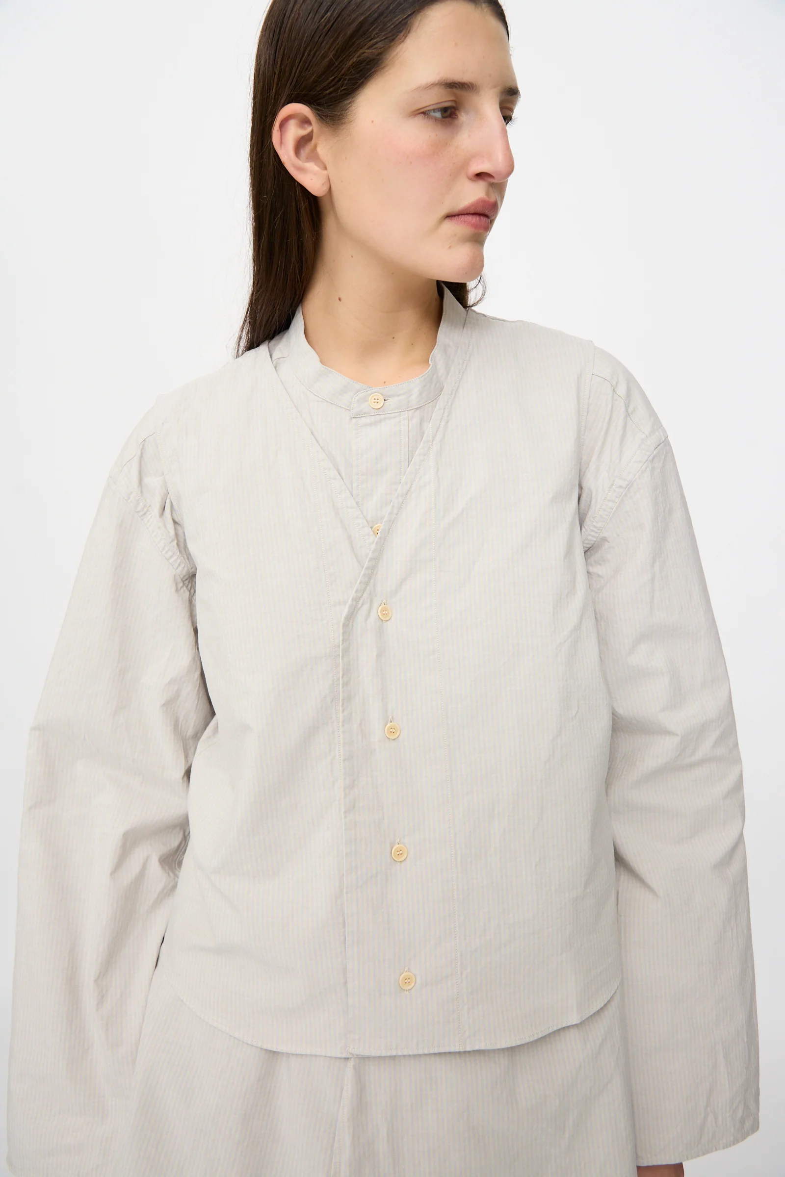 Victor Vest in Dusty Stripe Fine - Image 3