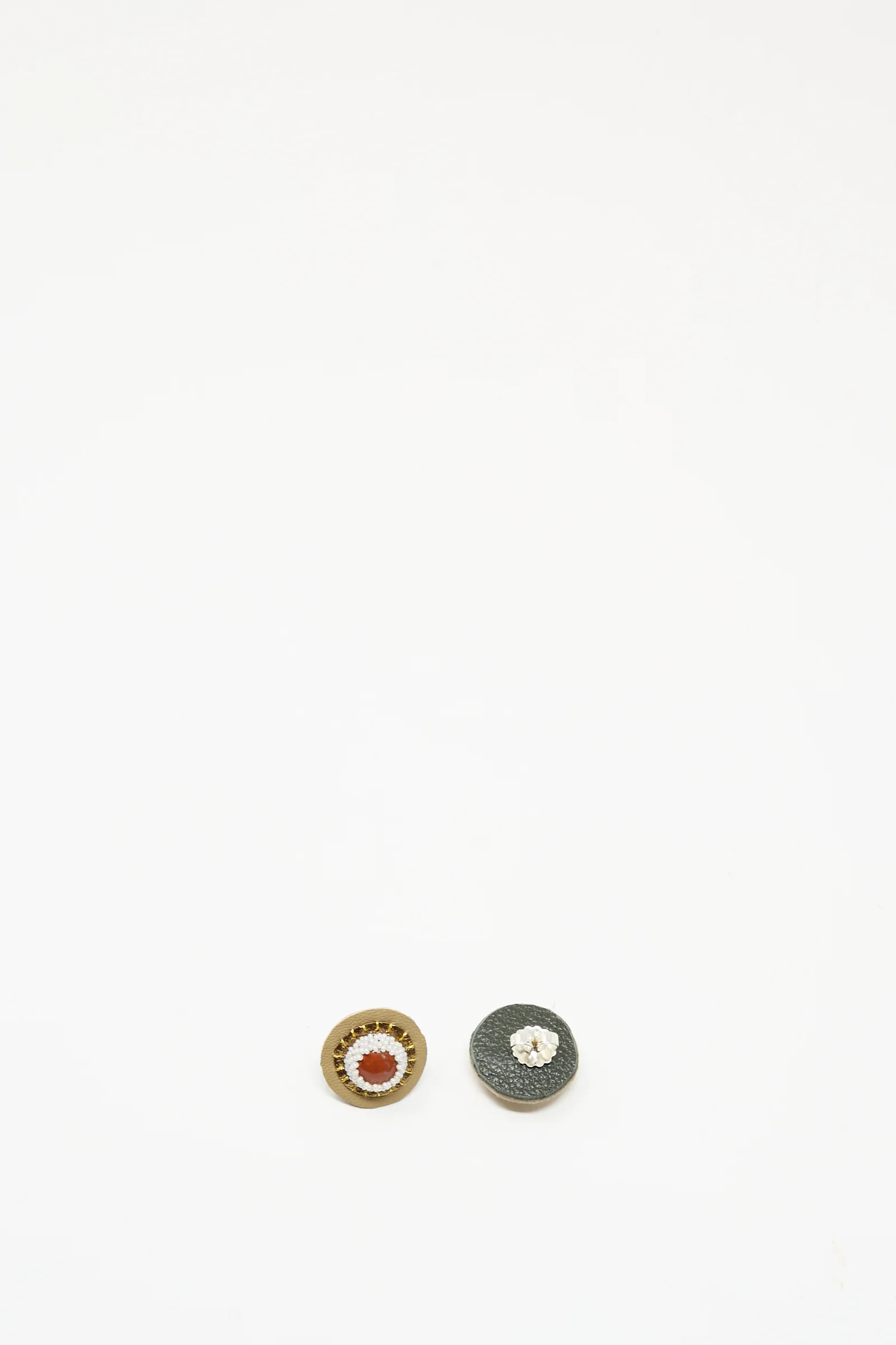 Stud Earrings in Red Jasper - Image 3