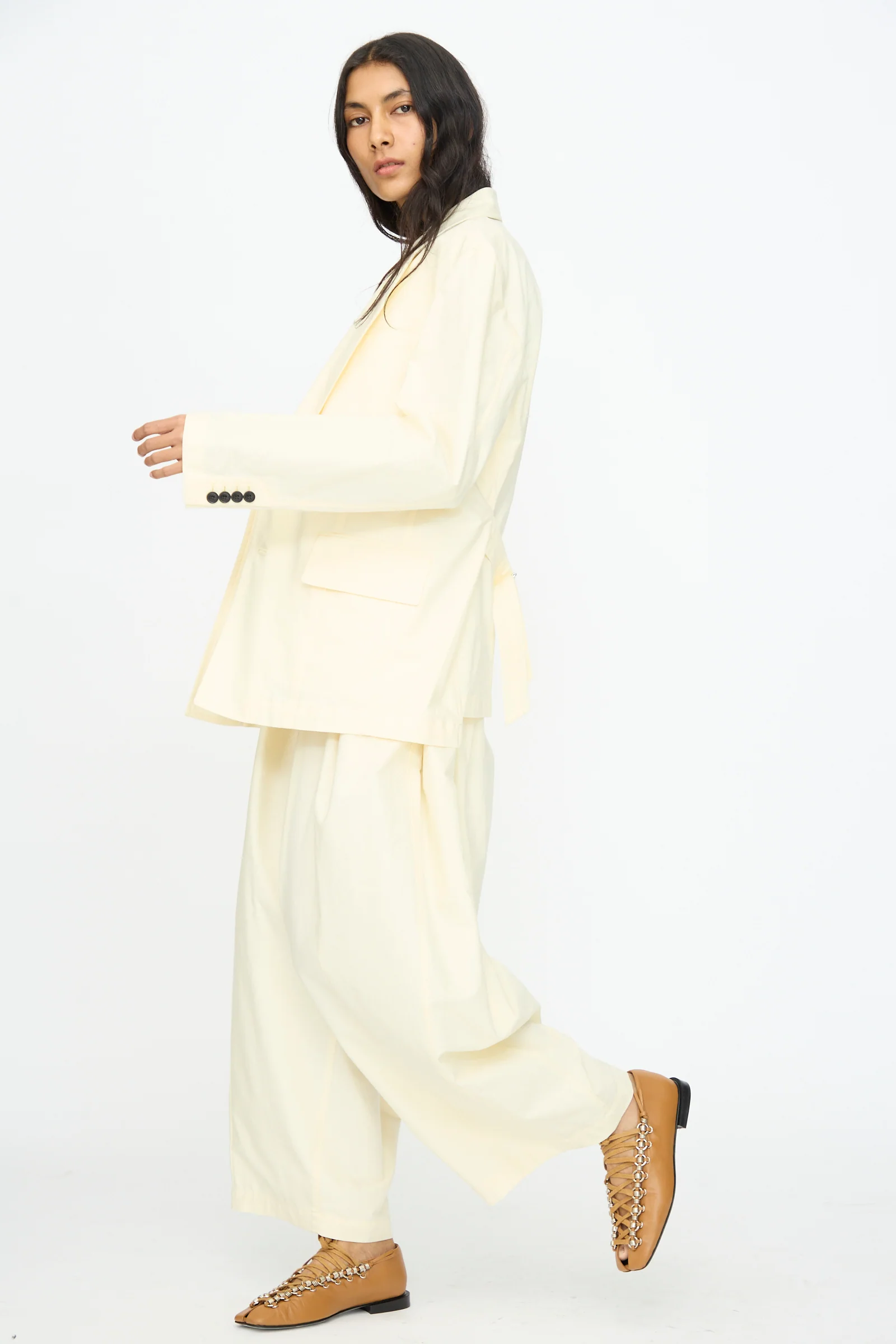 Cotton Ox Jacket in Off White - Image 5