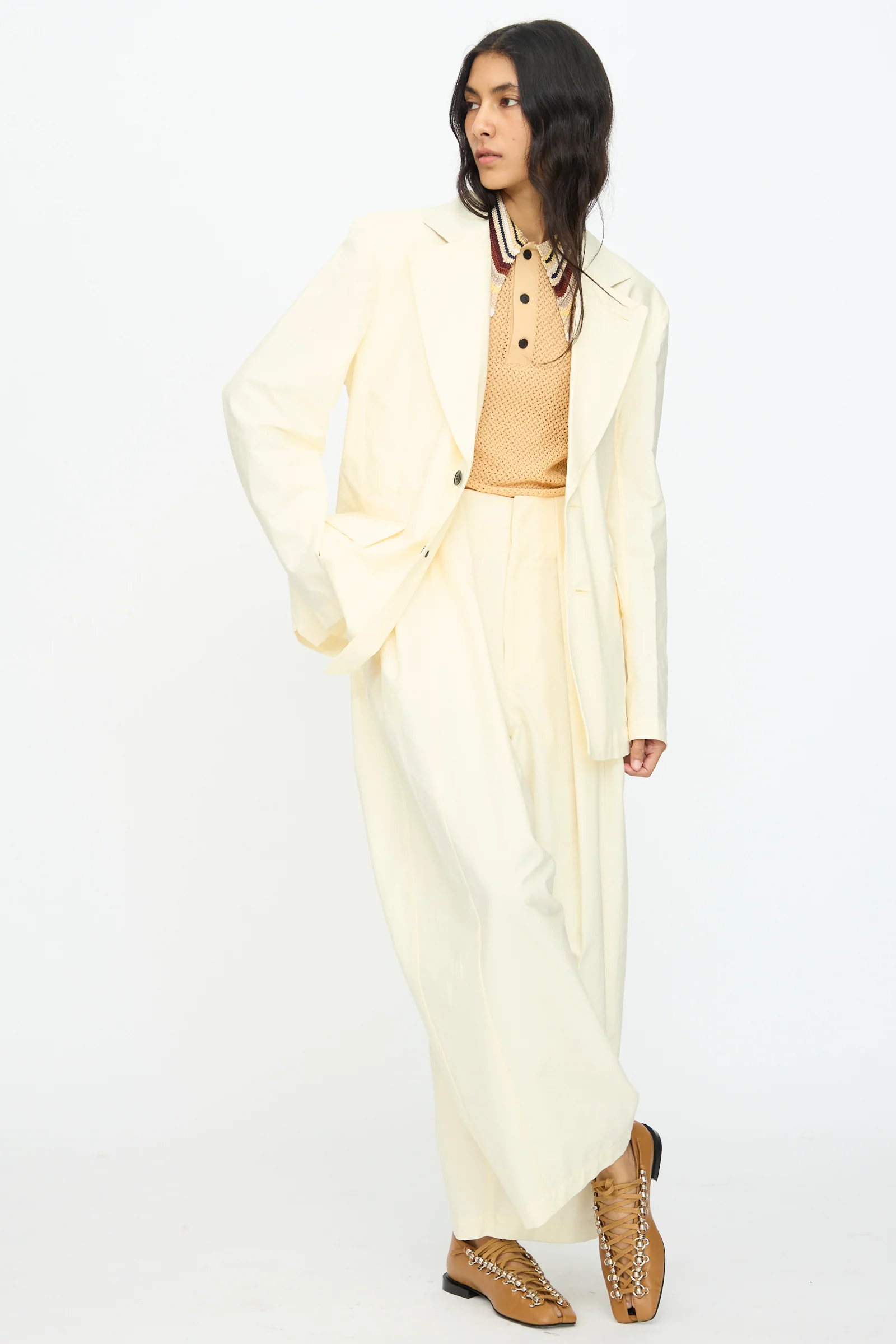 Cotton Ox Jacket in Off White - Image 7