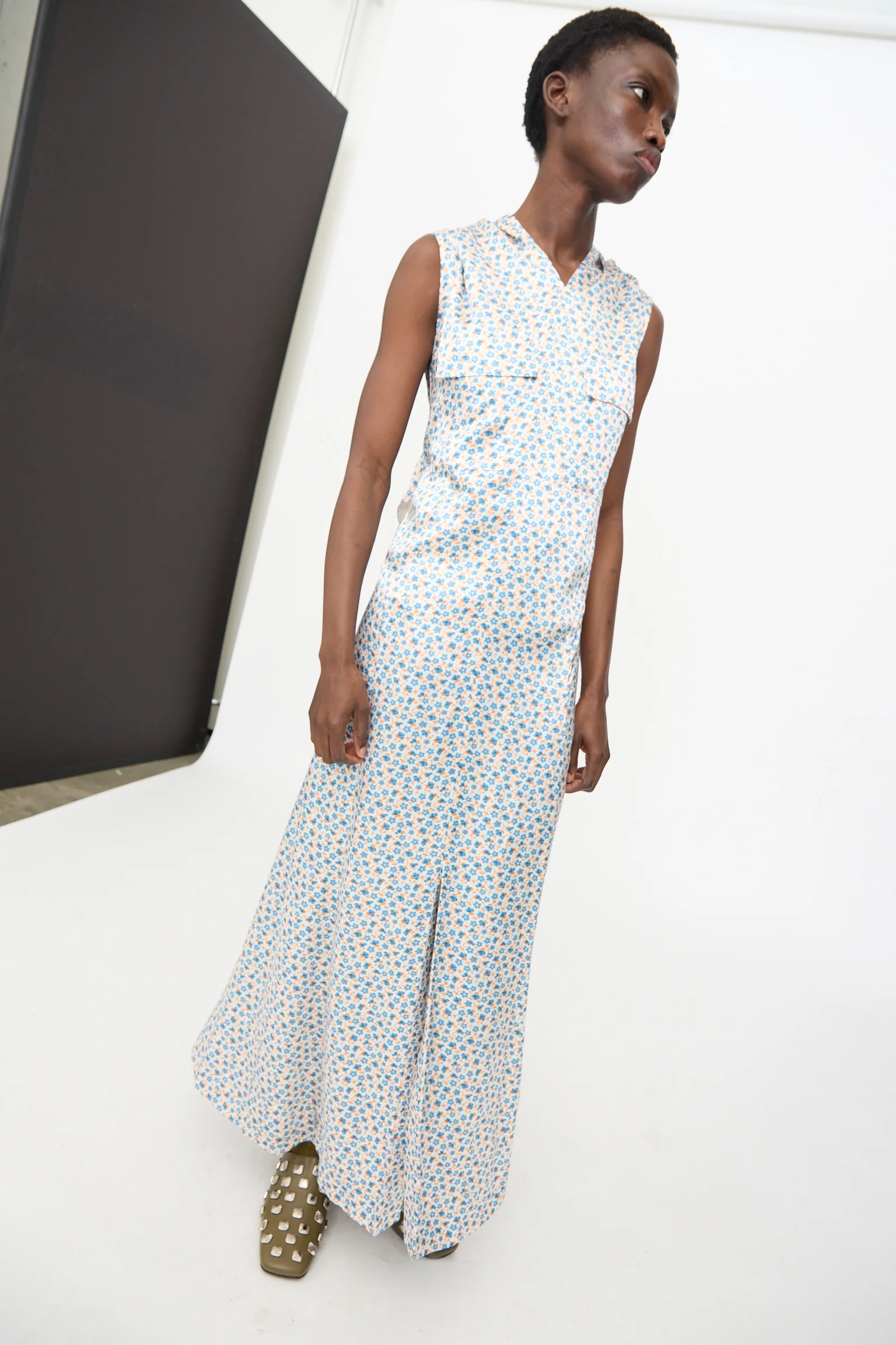 Flower Print Dress in White - Image 7
