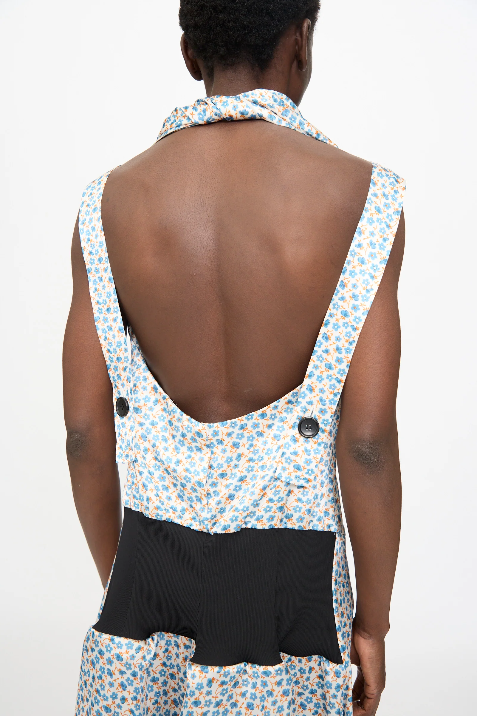 Flower Print Dress in White - Image 8