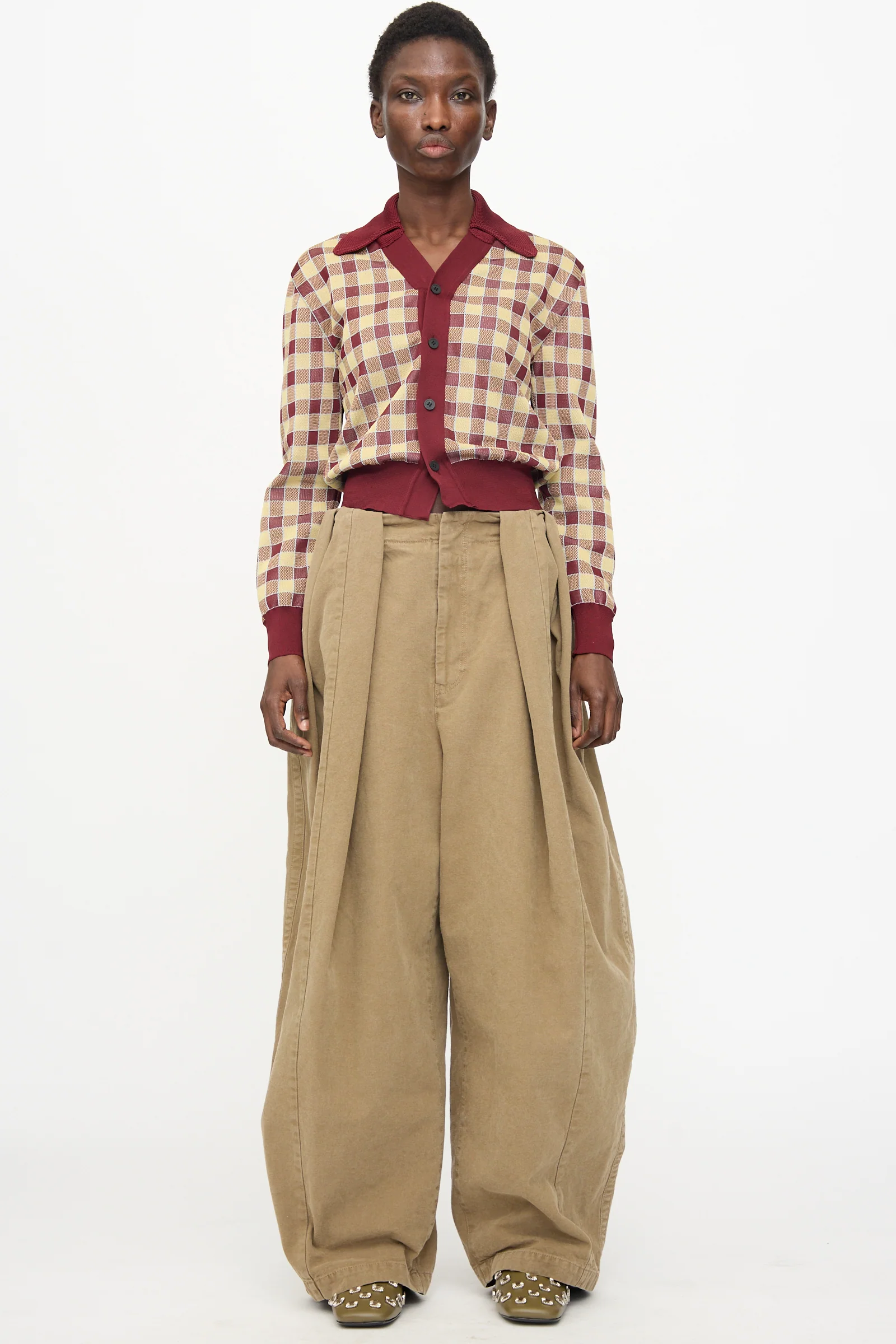 Oxford Wide Pants in Beige - Image 4