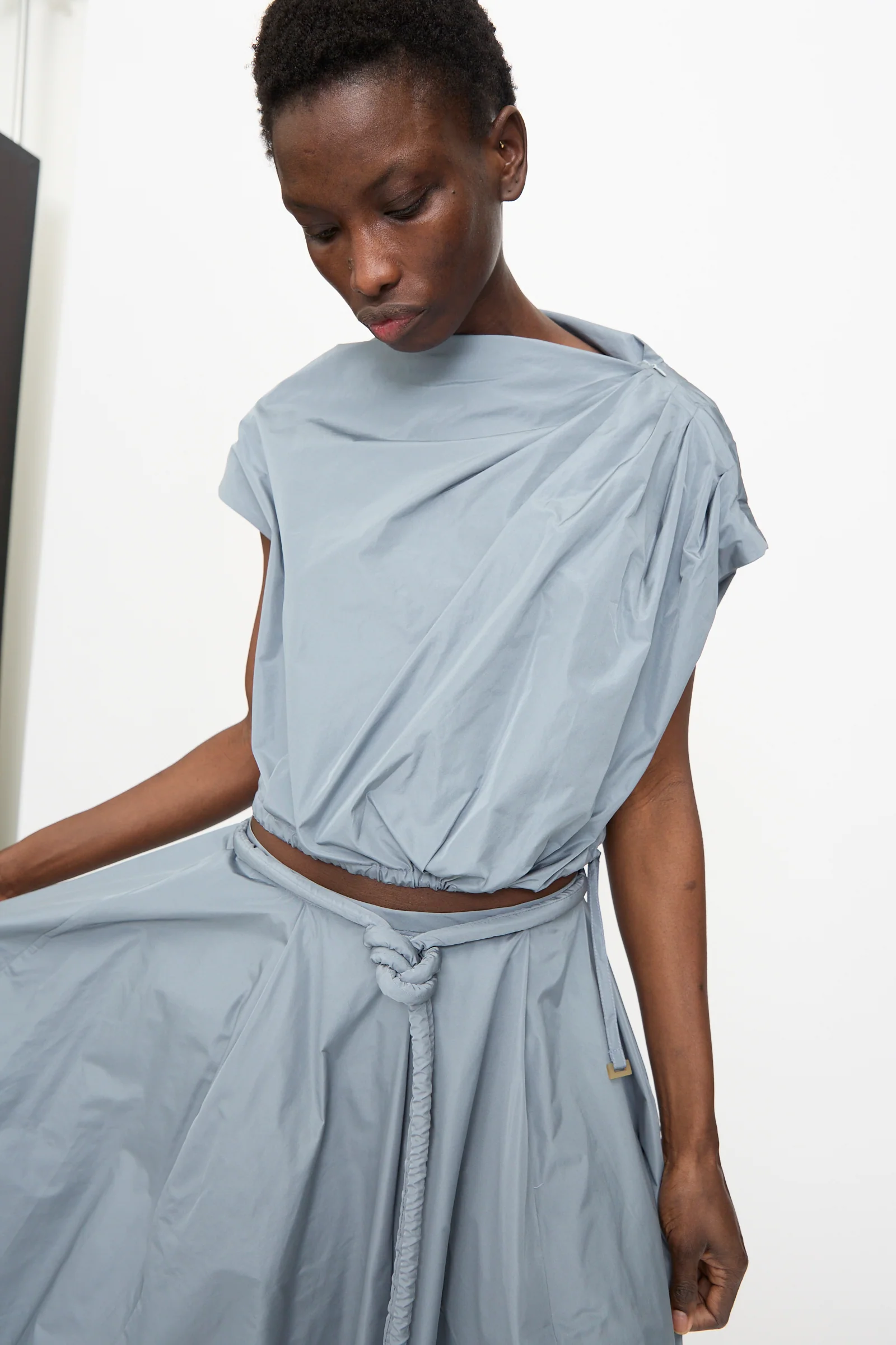 Gather Shoulder Top in Storm