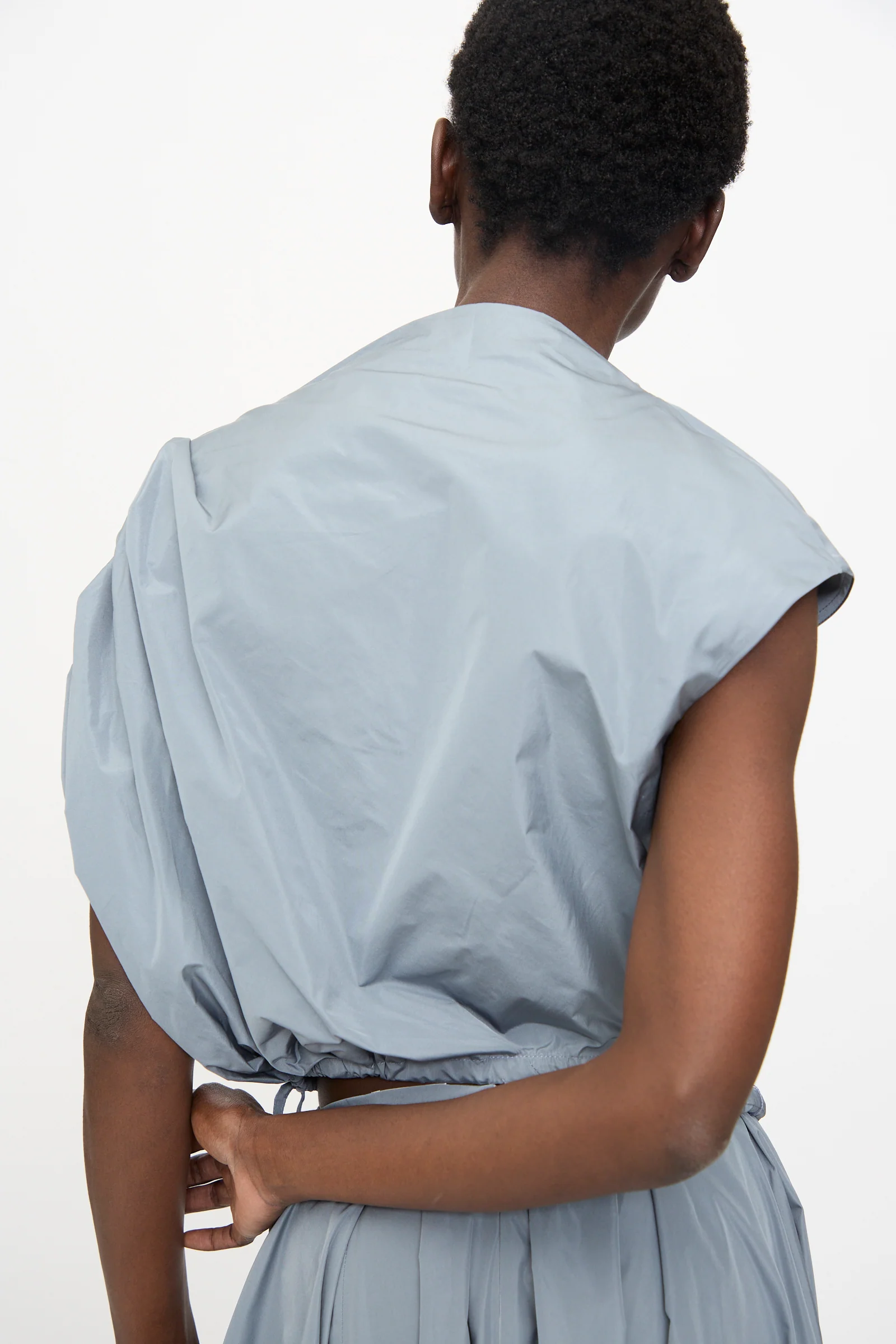 Gather Shoulder Top in Storm - Image 6