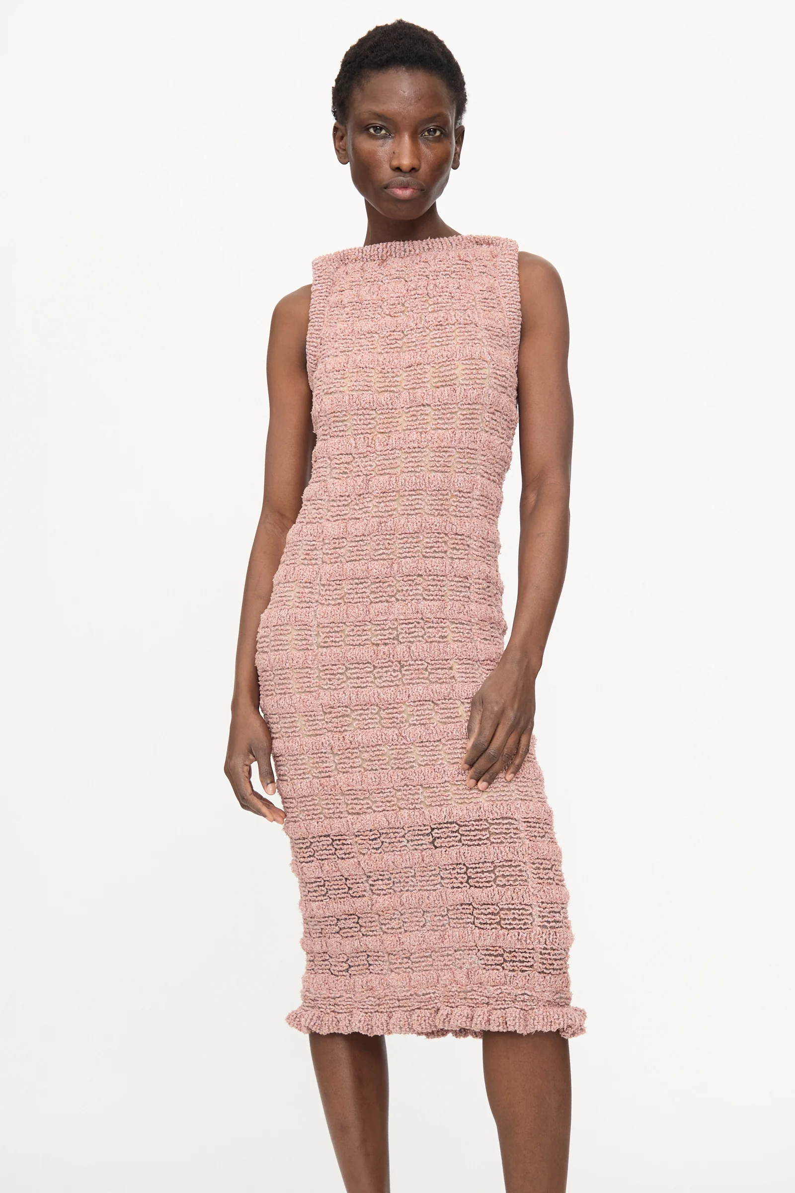 Smock Knit Dress in Dusk