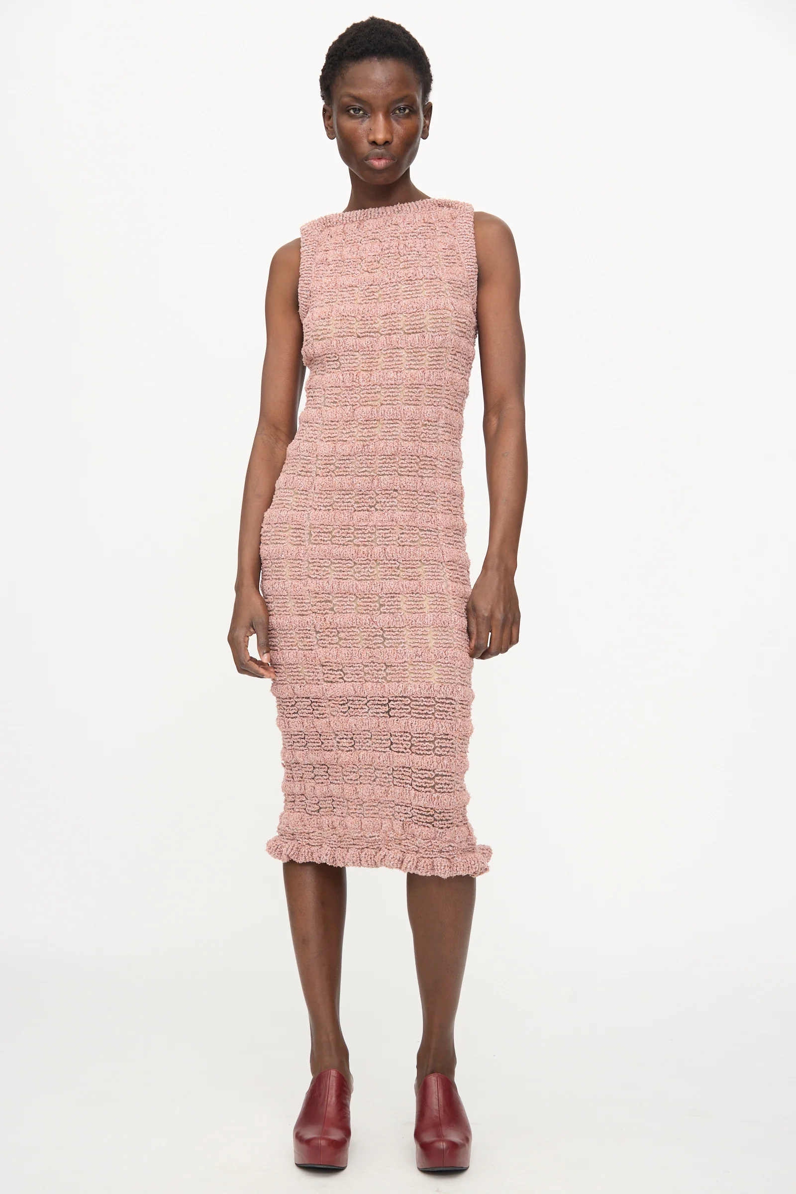 Smock Knit Dress in Dusk - Image 2