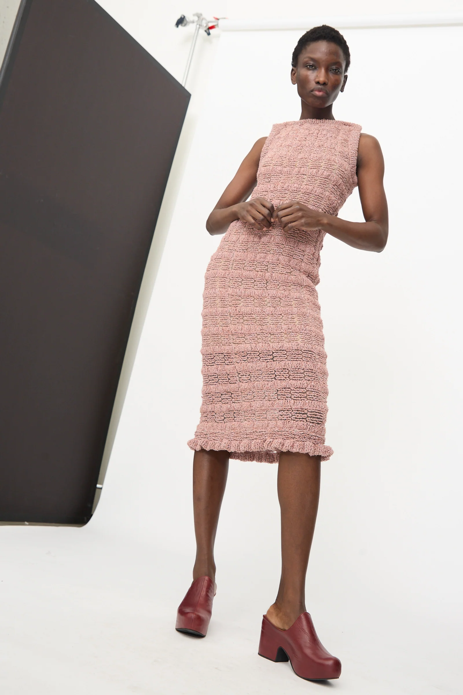 Smock Knit Dress in Dusk - Image 4