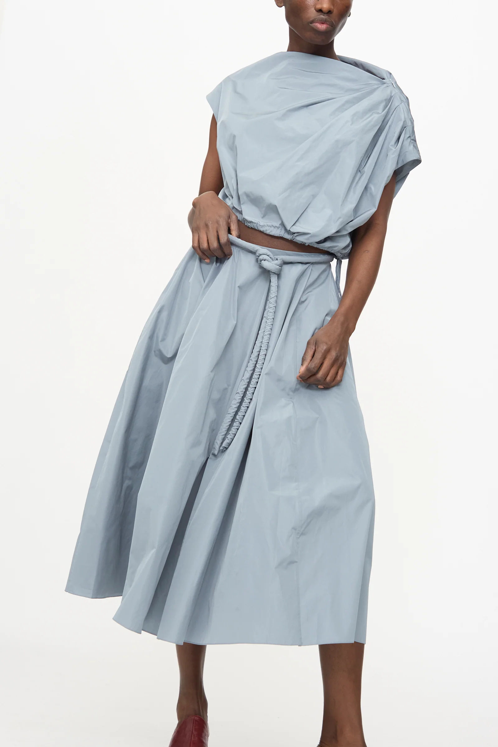 Taffeta Skirt in Storm - Image 5